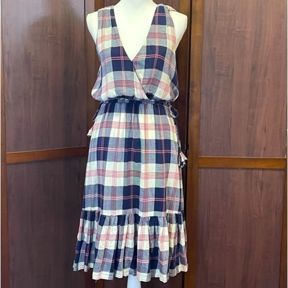 Anthropologie Isabella Sinclair Dickens Plaid Dress size Small. NWT‎